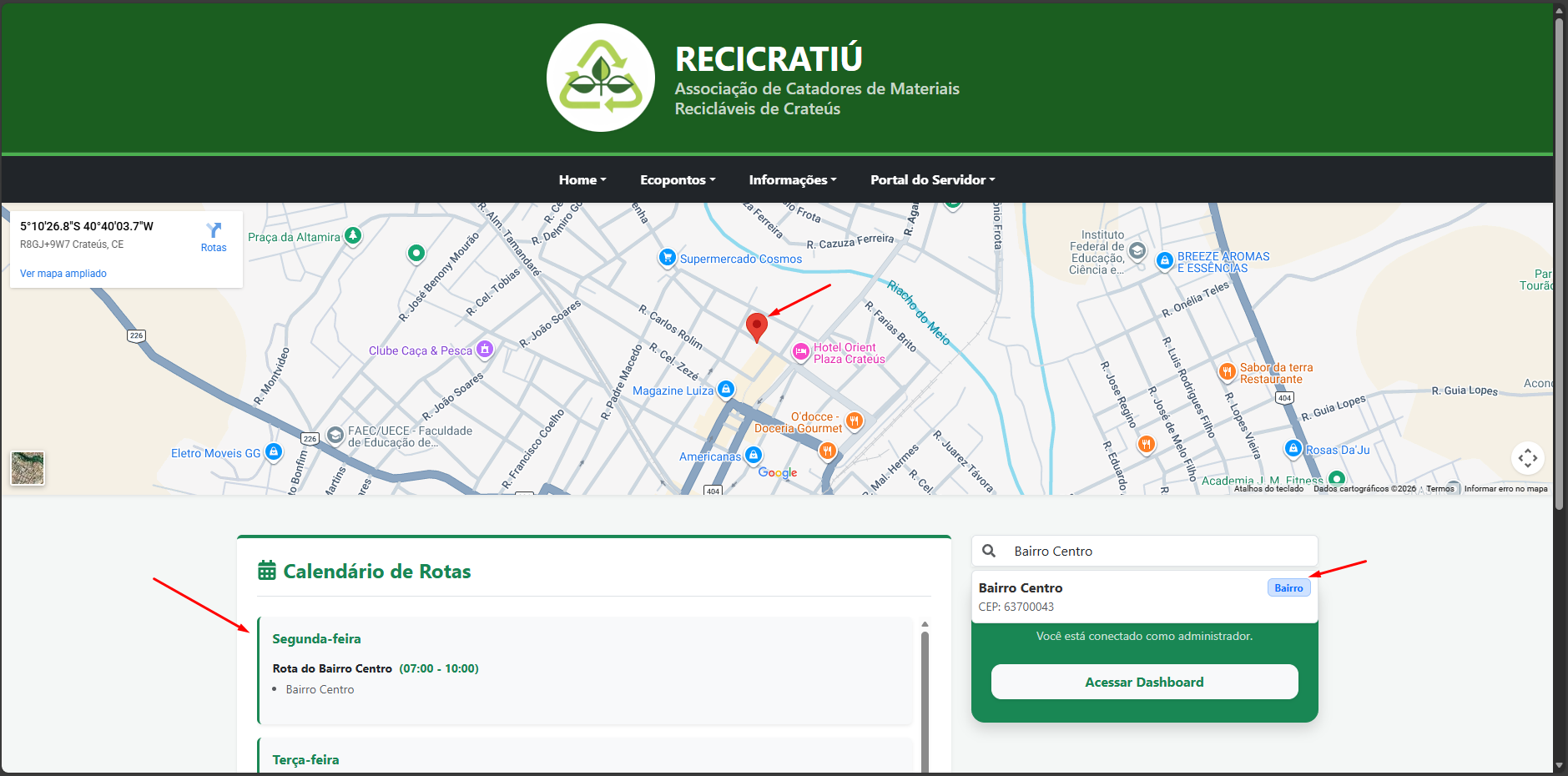 EcoRota Project Screenshot